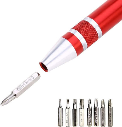 8 In 1 Screwdrivers Tool Pen | Pocket Screwdriver Set Mini Gadgets