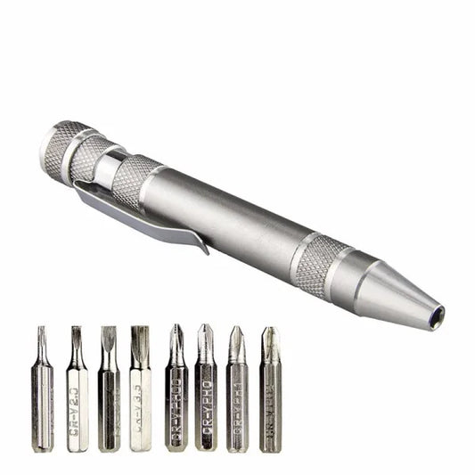 8 In 1 Screwdrivers Tool Pen | Pocket Screwdriver Set Mini Gadgets
