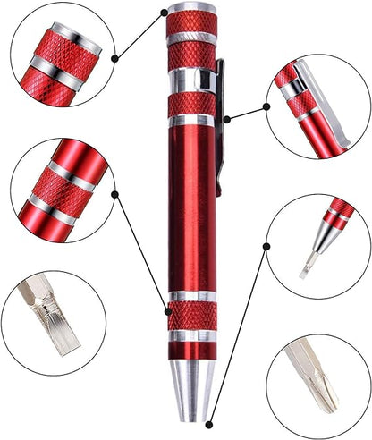8 In 1 Screwdrivers Tool Pen | Pocket Screwdriver Set Mini Gadgets